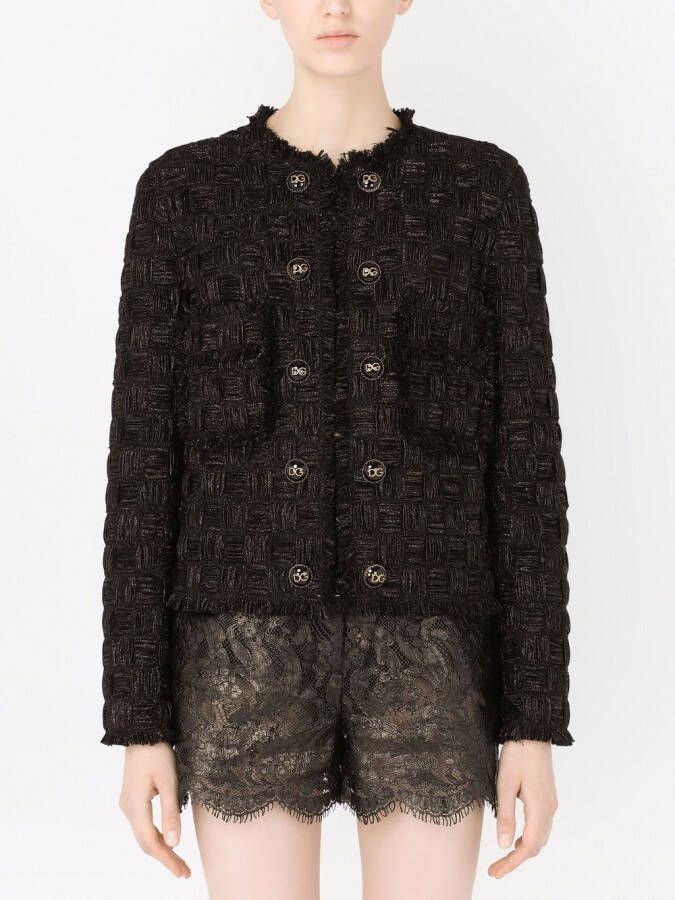 Dolce & Gabbana Jack met jacquard Zwart