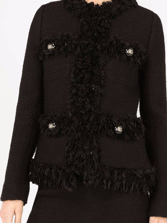 Dolce & Gabbana Tweed jack Zwart