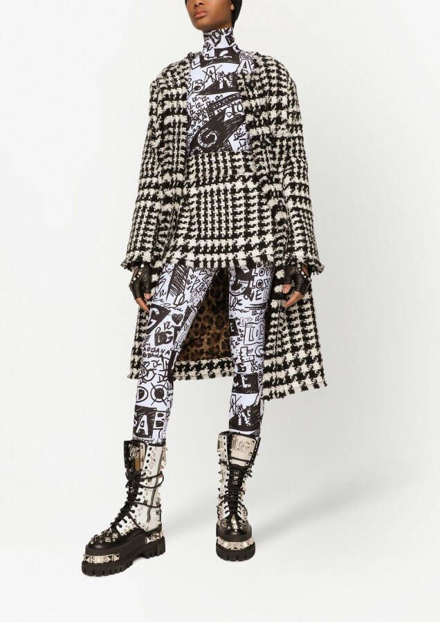 Dolce & Gabbana Tweed mantel Wit