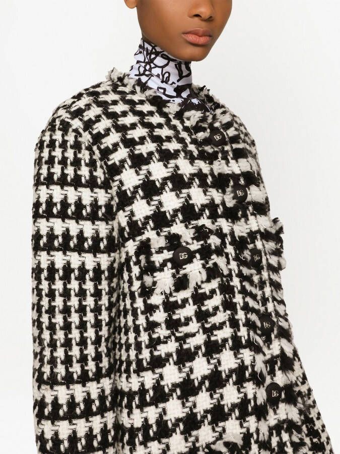 Dolce & Gabbana Tweed mantel Wit