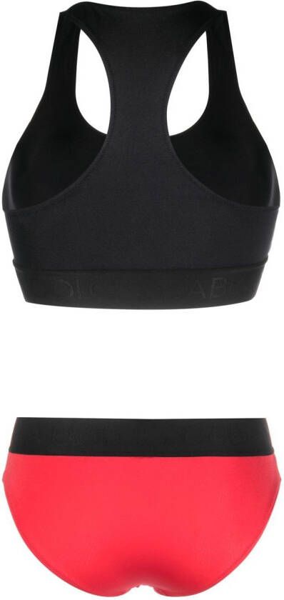 Dolce & Gabbana Tweekleurige bikini Zwart