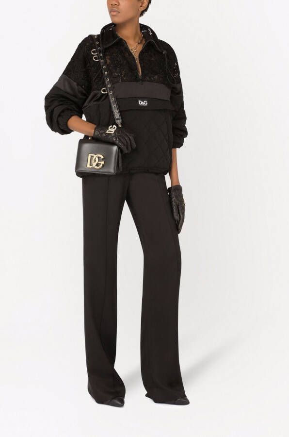 Dolce & Gabbana Twill palazzo broek Zwart