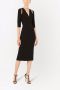 Dolce & Gabbana Uitgesneden midi-jurk Zwart - Thumbnail 2