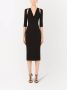 Dolce & Gabbana Uitgesneden midi-jurk Zwart - Thumbnail 3