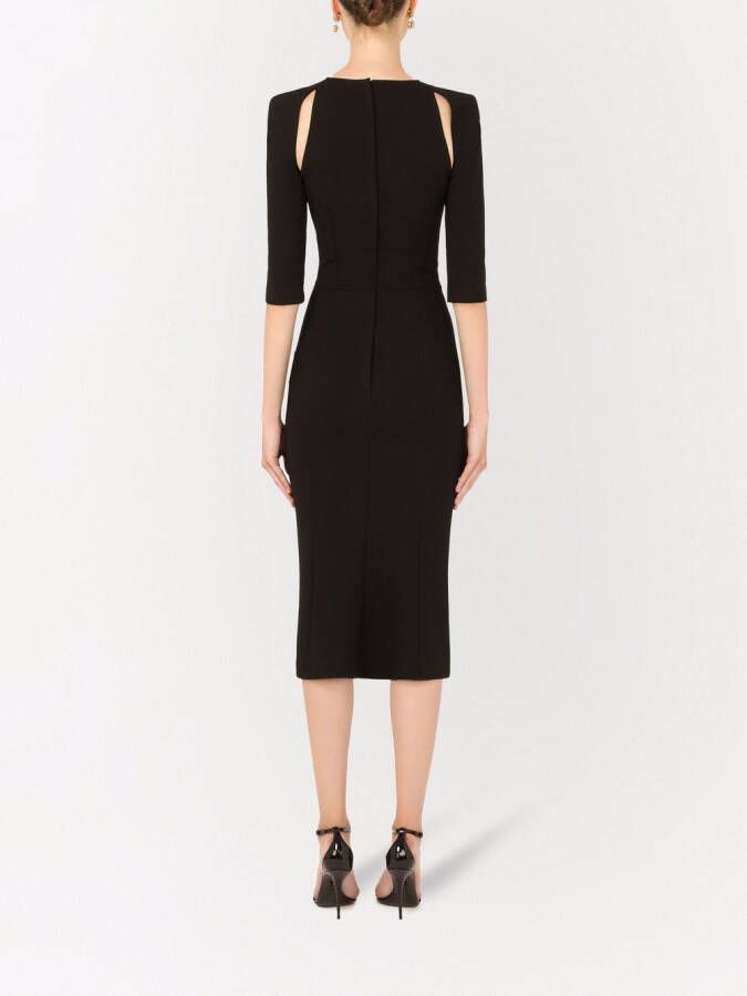 Dolce & Gabbana Uitgesneden midi-jurk Zwart