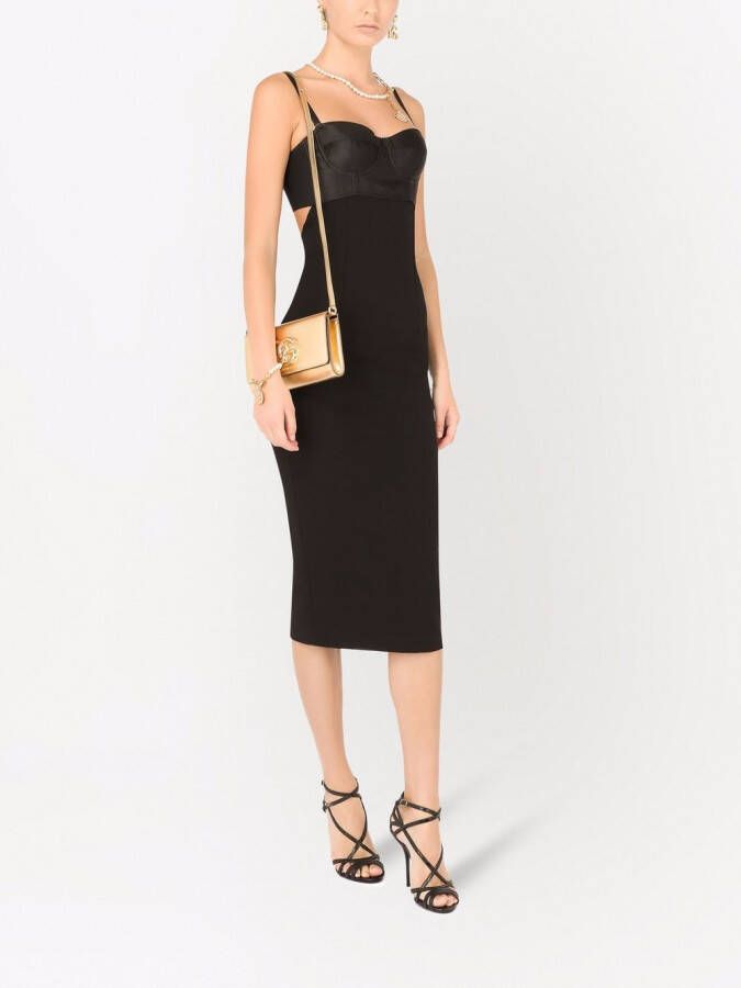 Dolce & Gabbana Uitgesneden midi-jurk Zwart