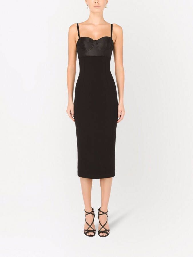 Dolce & Gabbana Uitgesneden midi-jurk Zwart