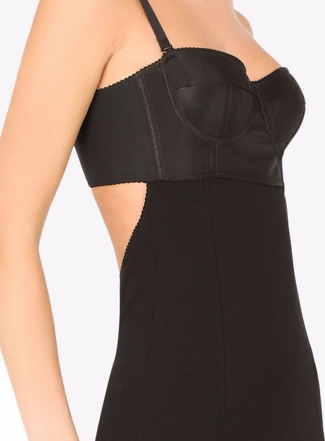 Dolce & Gabbana Uitgesneden midi-jurk Zwart