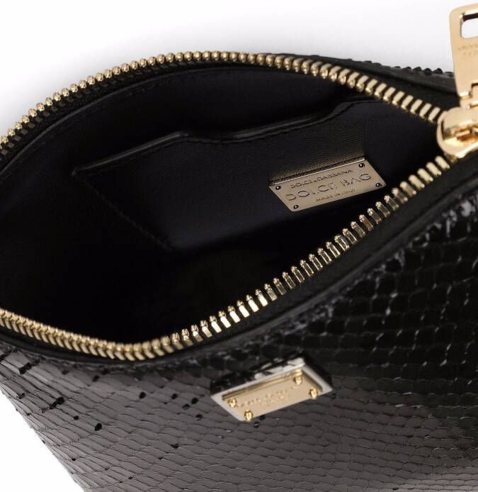 Dolce & Gabbana Dolce Box gekooide tas met handgreep Goud