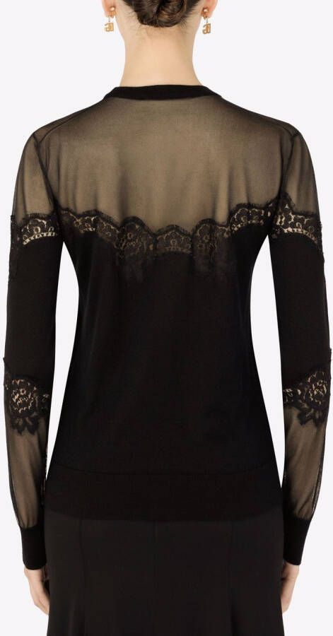 Dolce & Gabbana Vest met kant Zwart