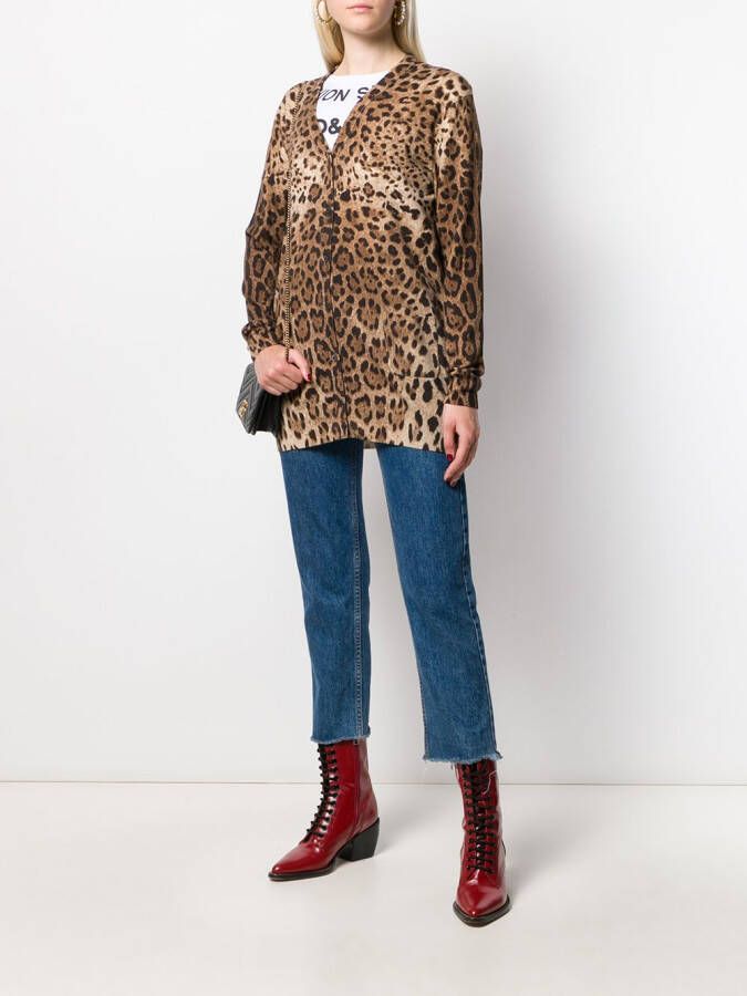 Dolce & Gabbana Vest met luipaardprint Bruin