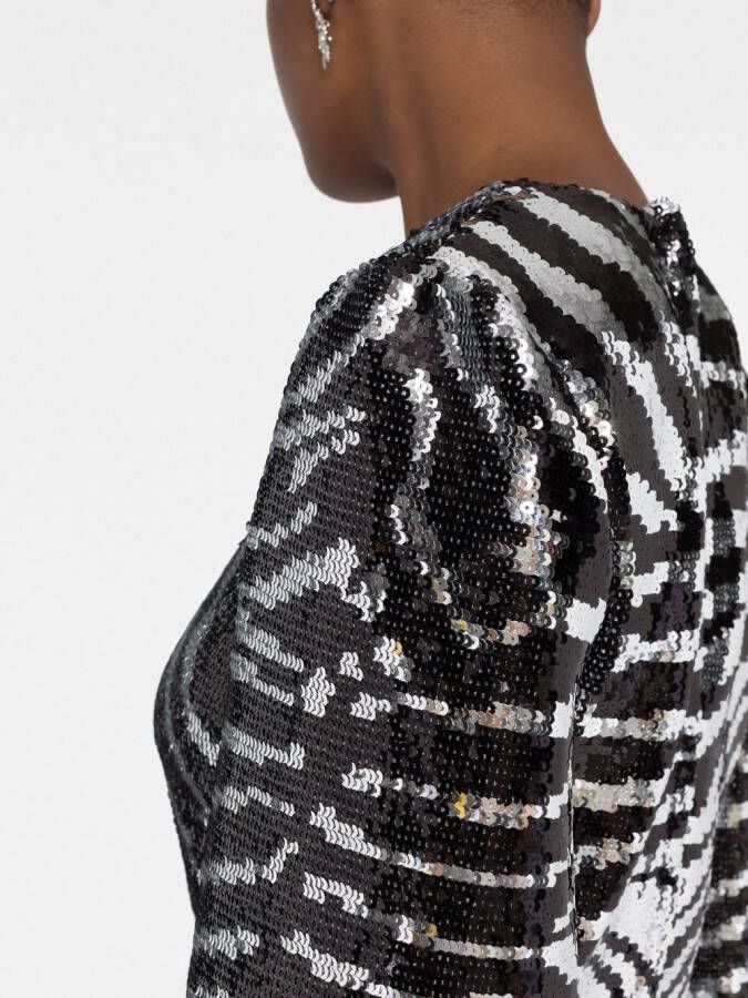 Dolce & Gabbana Wikkeljurk met pailletten Zwart