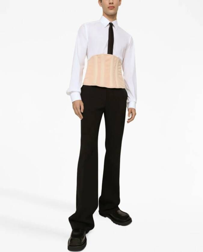 Dolce & Gabbana Wollen plooibroek Zwart