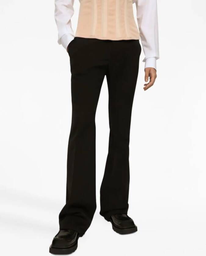 Dolce & Gabbana Wollen plooibroek Zwart