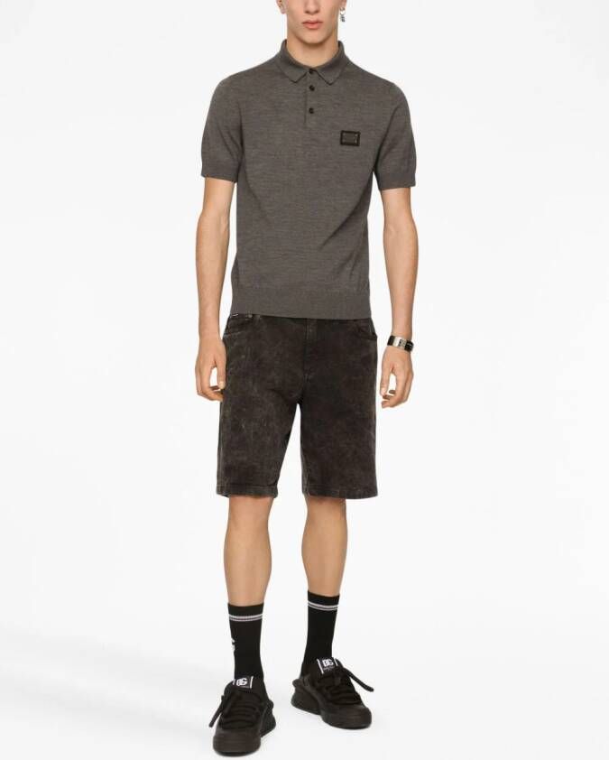 Dolce & Gabbana Wollen poloshirt Bruin