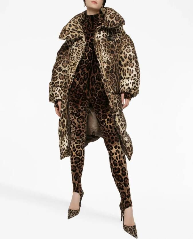 Dolce & Gabbana x Kim jumpsuit met jacquard Bruin