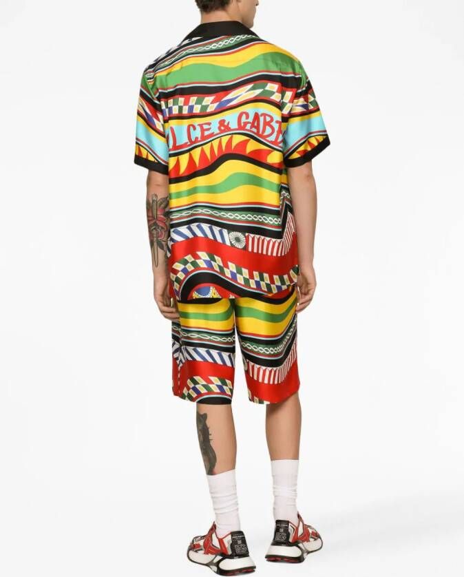 Dolce & Gabbana Zijden bermuda shorts Veelkleurig