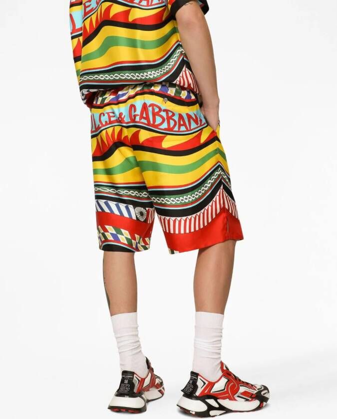 Dolce & Gabbana Zijden bermuda shorts Veelkleurig