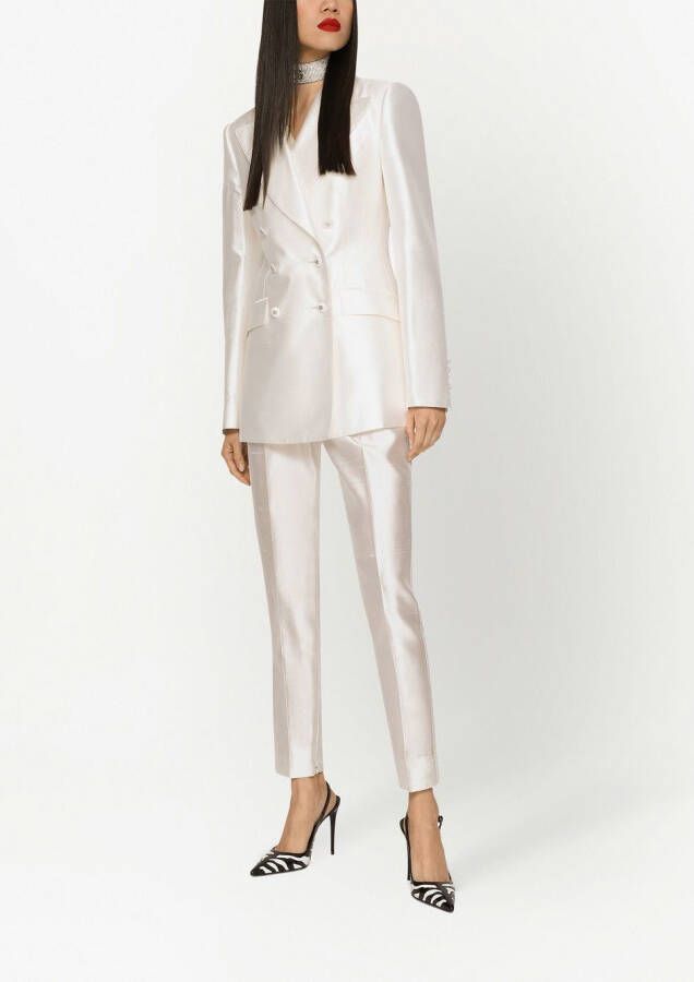 Dolce & Gabbana Zijden blazer Wit