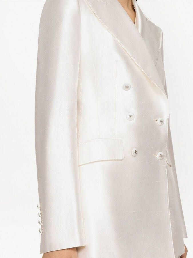 Dolce & Gabbana Zijden blazer Wit