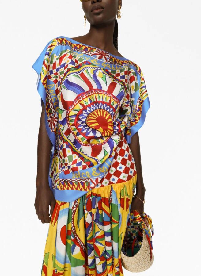 Dolce & Gabbana Zijden blouse Blauw
