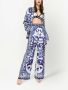 Dolce & Gabbana Zijden pyjamashirt met print Blauw - Thumbnail 2