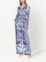 Dolce & Gabbana Zijden pyjamashirt met print Blauw - Thumbnail 3