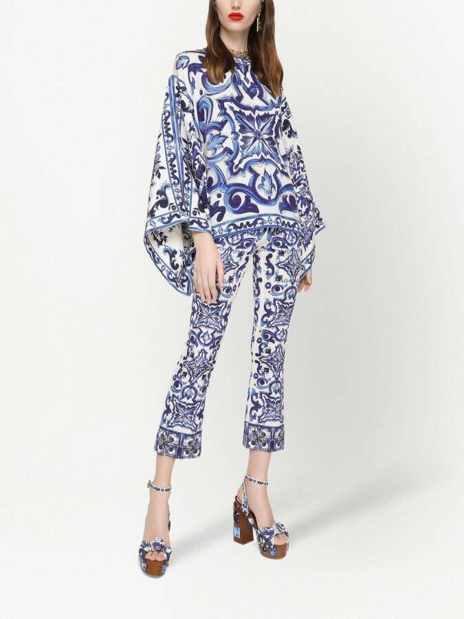 Dolce & Gabbana Zijden blouse Blauw