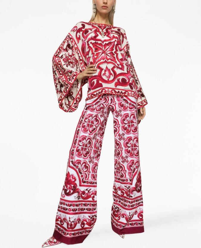 Dolce & Gabbana Zijden blouse Rood