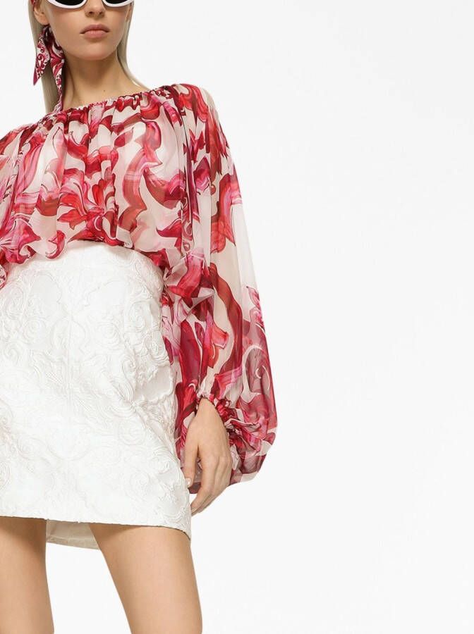 Dolce & Gabbana Zijden blouse Rood