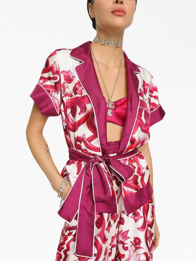 Dolce & Gabbana Zijden blouse Roze