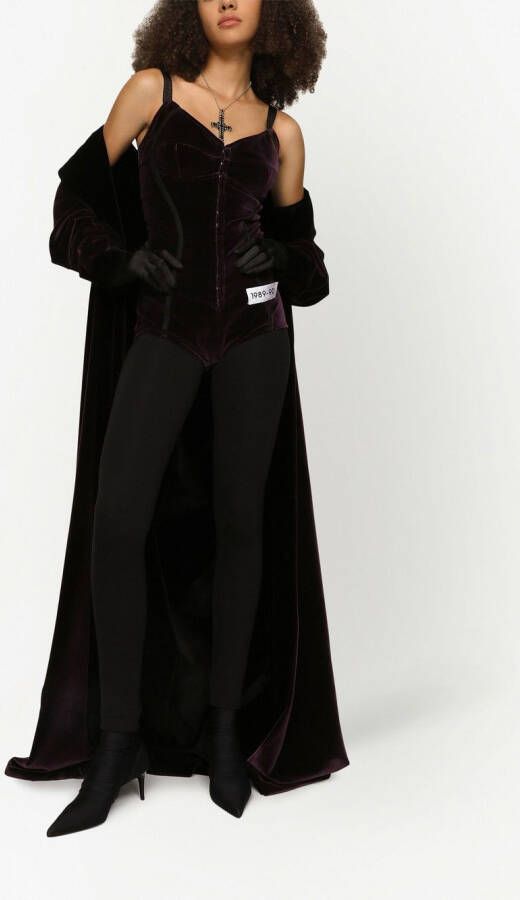 Dolce & Gabbana KIM DOLCE&GABBANA fluwelen mantel Zwart