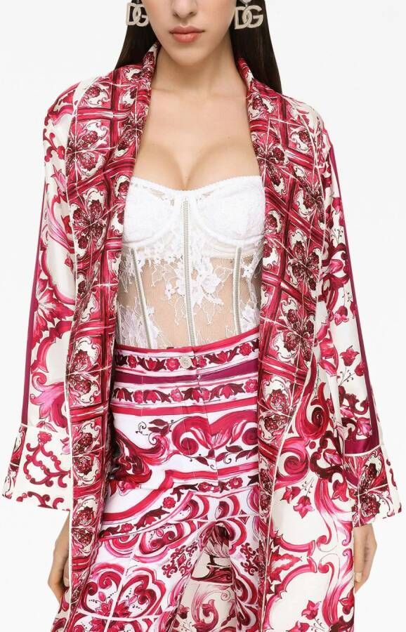 Dolce & Gabbana Zijden jas Roze