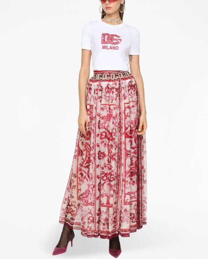 Dolce & Gabbana Zijden rok Rood