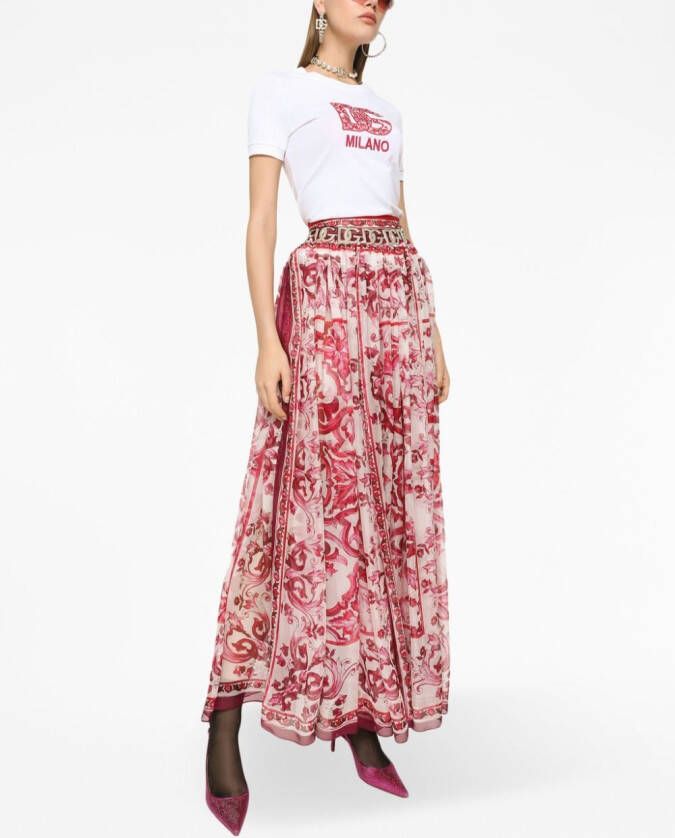 Dolce & Gabbana Zijden rok Rood