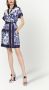 Dolce & Gabbana Zijden pyjamashorts met Majolica-print Blauw - Thumbnail 3