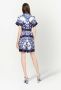 Dolce & Gabbana Zijden pyjamashorts met Majolica-print Blauw - Thumbnail 4