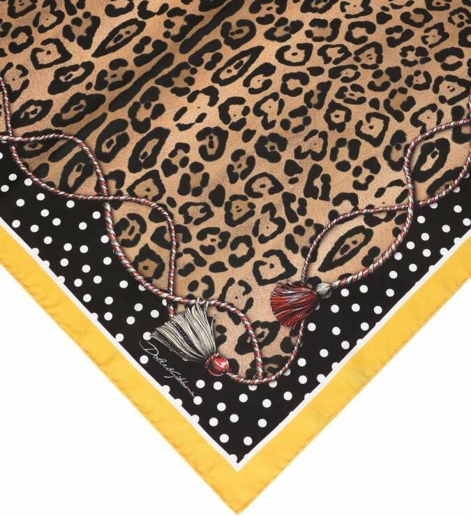 Dolce & Gabbana Sjaal met luipaardprint Bruin