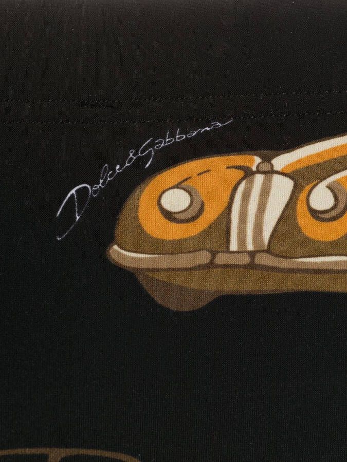 Dolce & Gabbana Zwembroek met autoprint Zwart