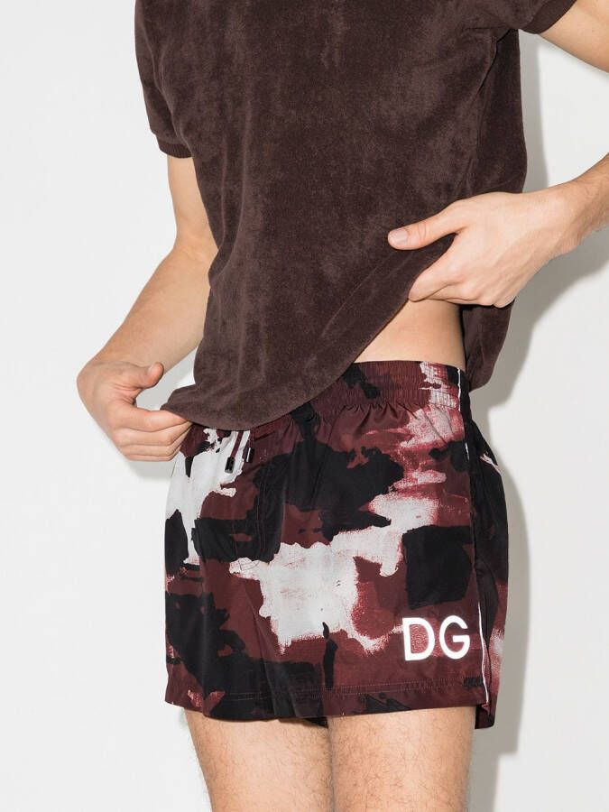 Dolce & Gabbana Zwembroek met camouflageprint Beige