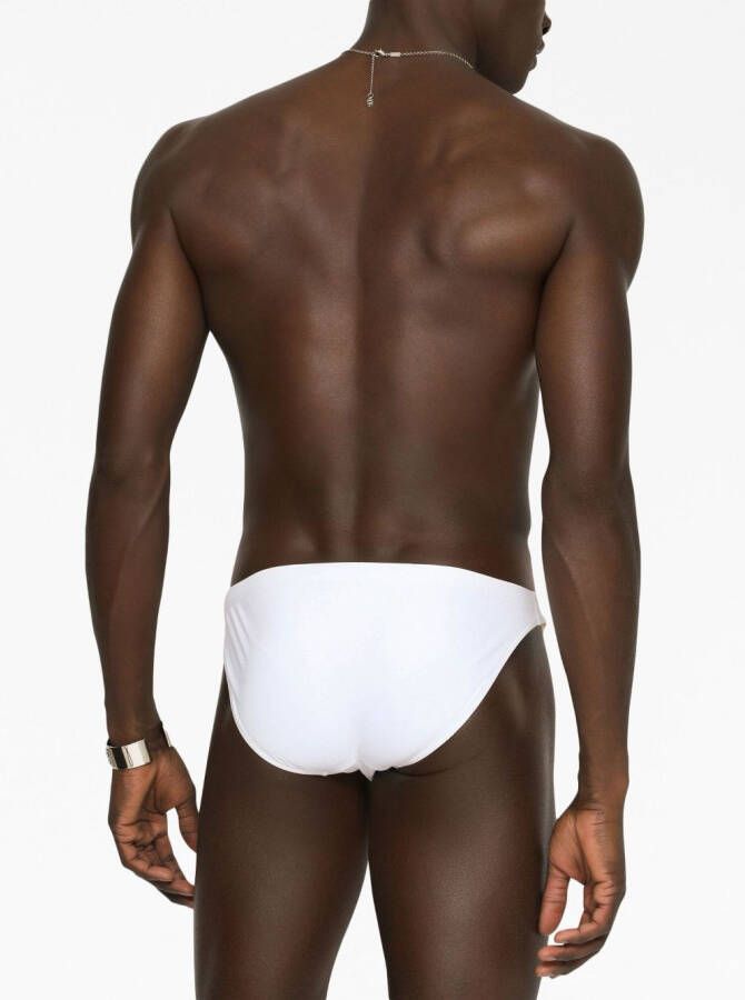 Dolce & Gabbana Zwembroek met logoplakkaat Wit