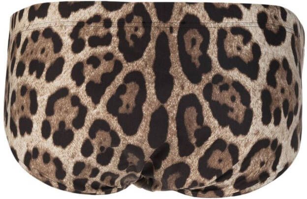 Dolce & Gabbana Zwembroek met luipaardprint Bruin