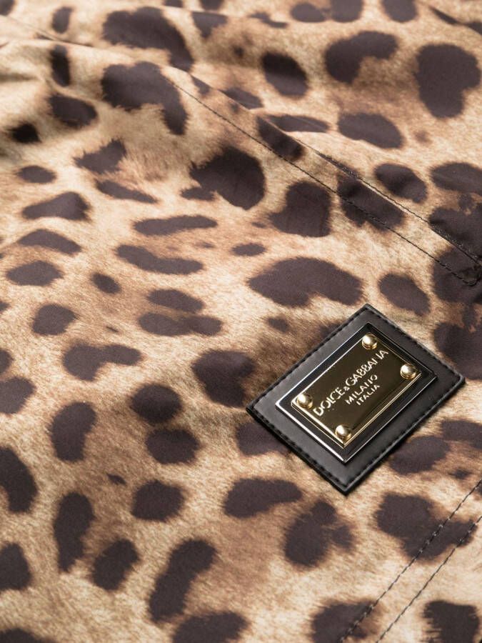 Dolce & Gabbana Zwembroek met luipaardprint Bruin