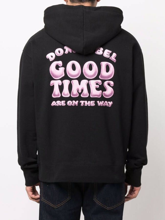 DOMREBEL Hoodie met print Zwart