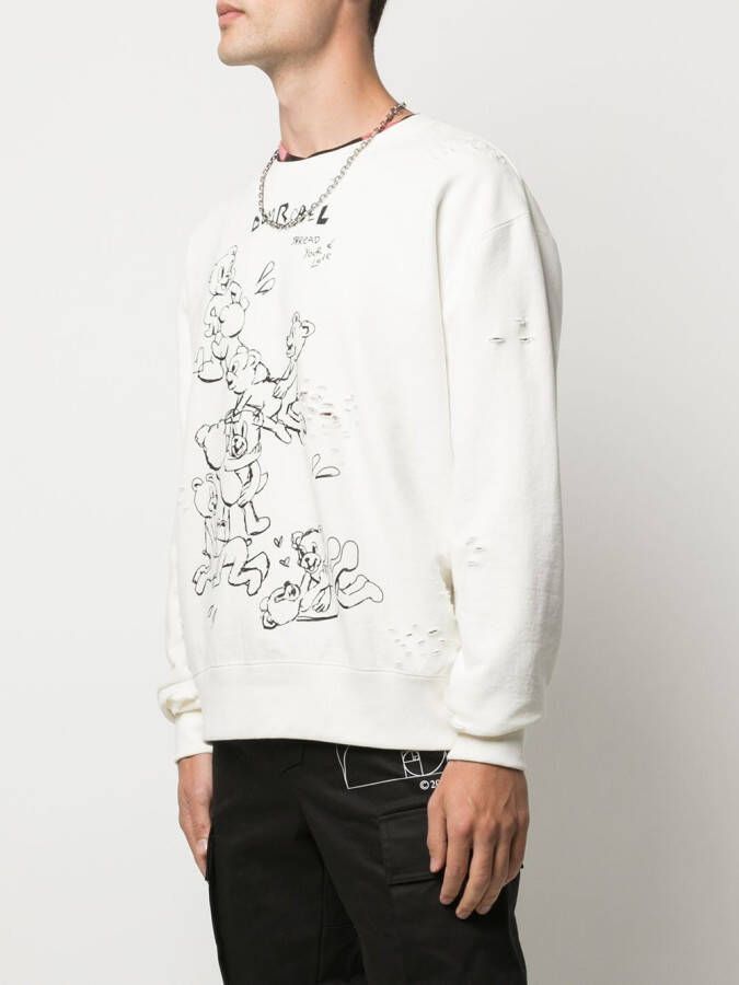 DOMREBEL Sweater met grafische print Wit