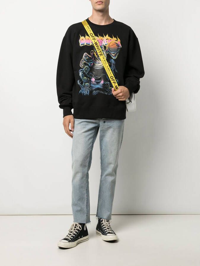 DOMREBEL Sweater met print Zwart