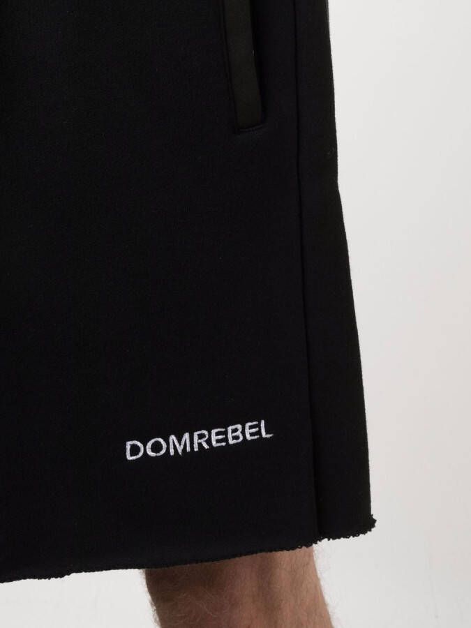 DOMREBEL Trainingsshorts met geborduurd logo Zwart