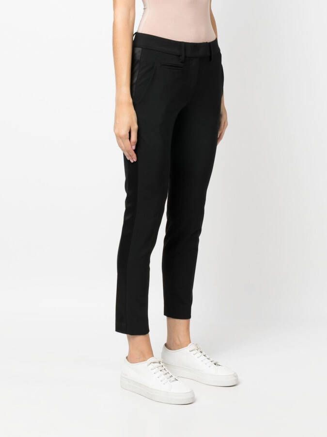 DONDUP Broek met contrasterende zakken Zwart