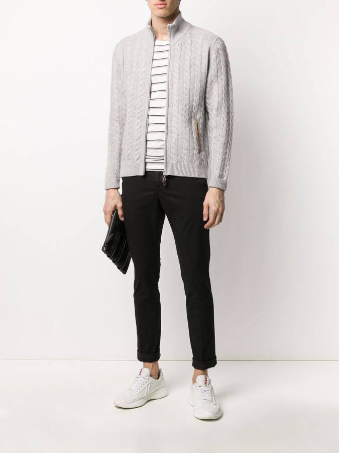 DONDUP Chino met toelopende pijpen Zwart