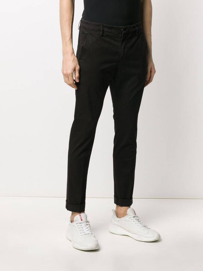 DONDUP Chino met toelopende pijpen Zwart